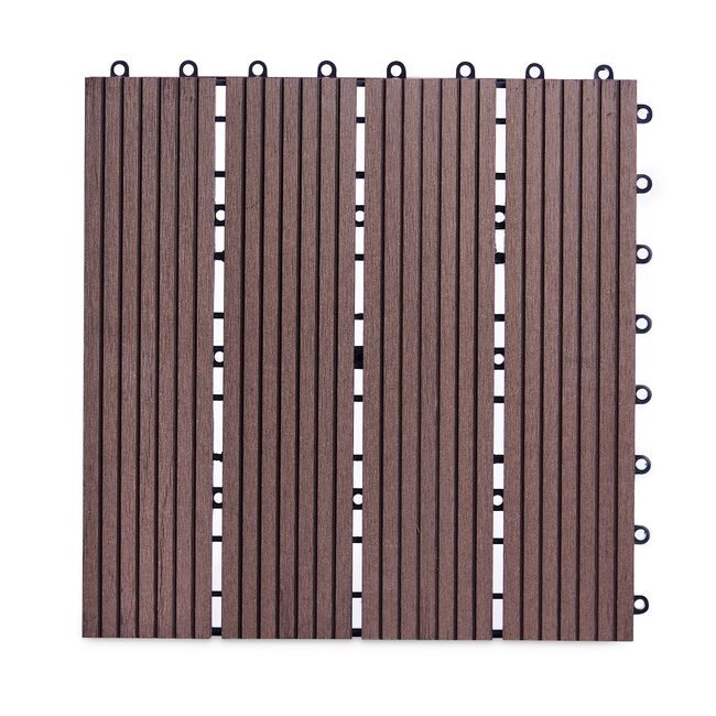 4 PACK DARK BROWN Deck Tile