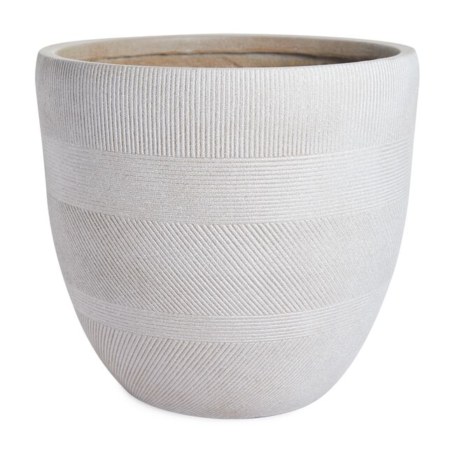 INCA Large Taupe Fibre Clay Pot