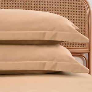 OXFORD PILLOWCASE PAIR Brushed Cotton Twill Sand