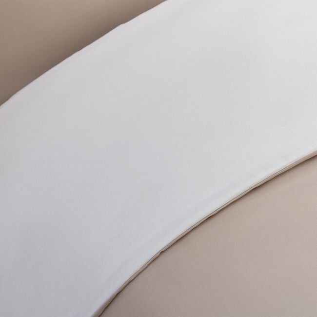 DOUBLE SIZE DUVET COVER Luxury Percale Caramel/Cream