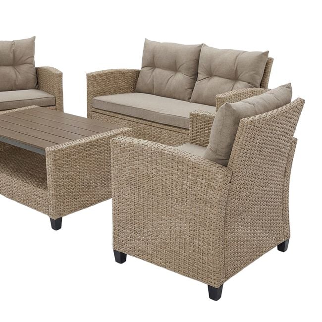 Almeria 4 Piece Rattan Sofa Set