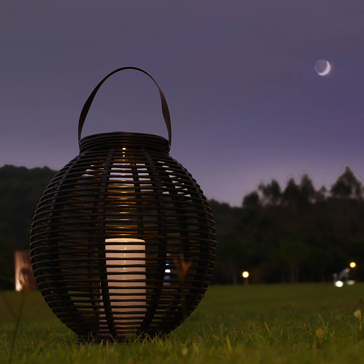 Large Palerma Rattan Solar Lantern - Home Store + More