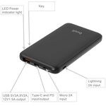 Budi black 10000mAH Power Bank 