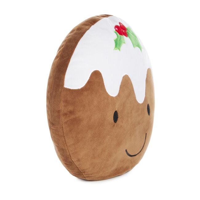 Christmas Pudding Cushion 38cm - Brown