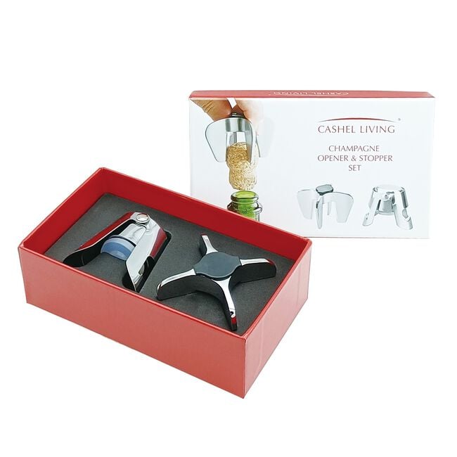 Cashel Living Champagne Opener and Stopper Set
