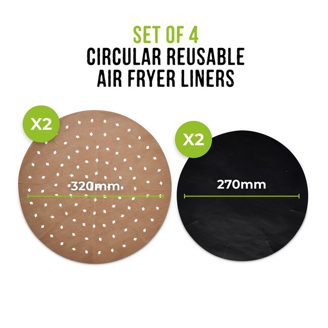 Tower Natural 4 Pack Air Fryer Liners