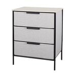 Stylehome 3 Drawer Grey Cabinet