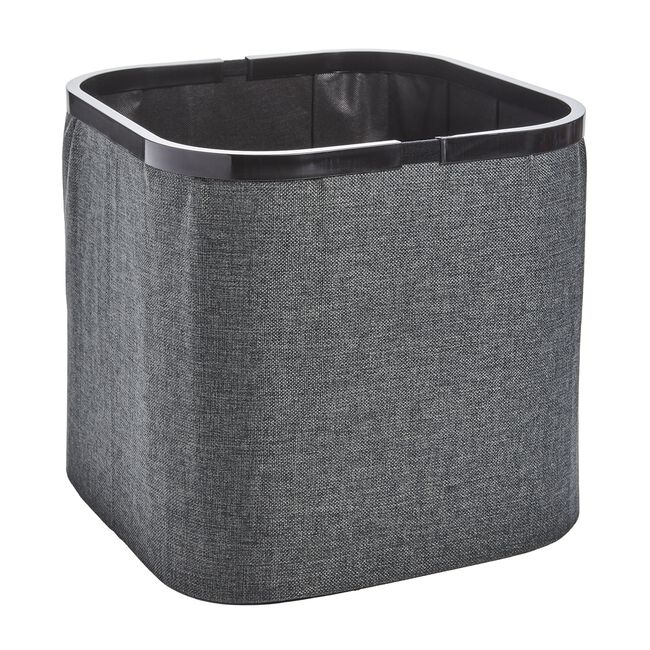 OVAL LINEN FOLDABLE SMALL Charcoal Ottoman