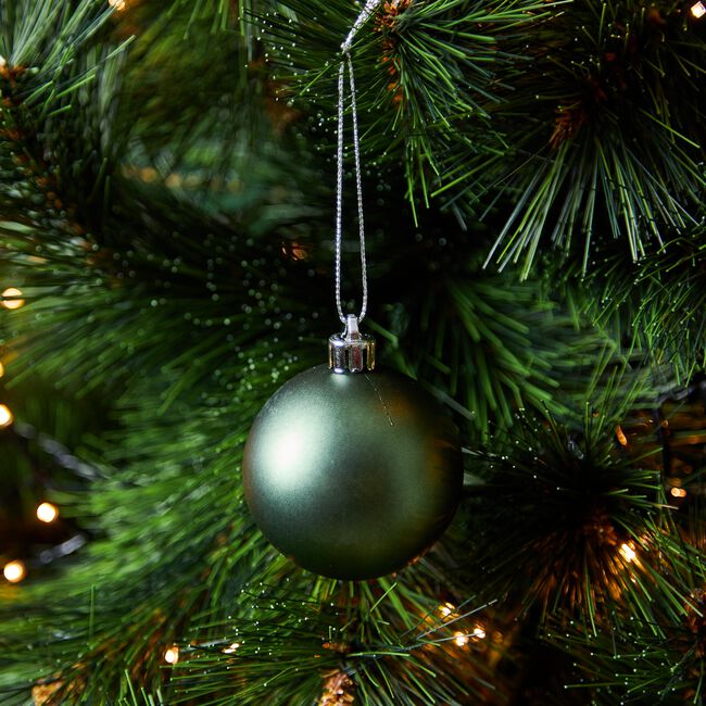 20PACK FOREST GREEN Bauble Set