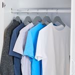 NORTHERN SHORE 5 Pack Grey Wooden Hangers