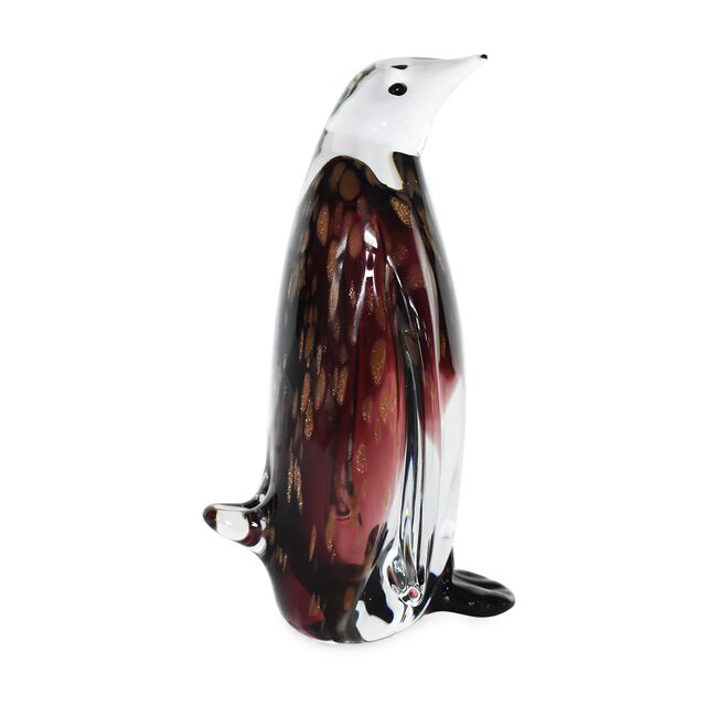 Cashel Living Glass Amethyst Penguin