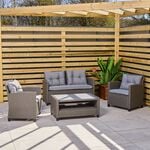 Lisbon 4 Piece Rattan Sofa Set