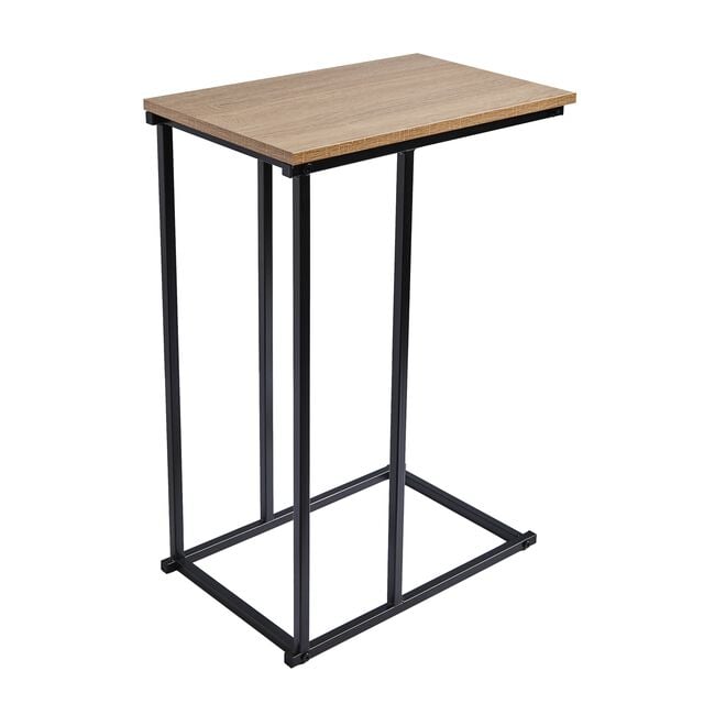 Side Table With Black Metal Frame