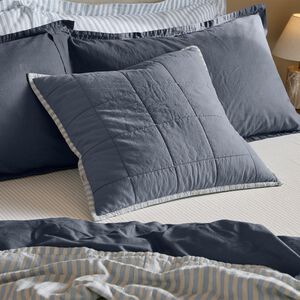 HEBDEN STRIPE DENIM BLUE 55X55 Cushion 