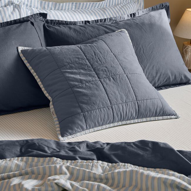HEBDEN STRIPE DENIM BLUE 55X55 Cushion 