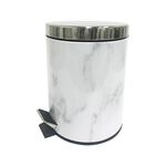 White Marble Effect Bin 3L