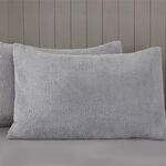 SINGLE DUVET COVER Teddy Plush Grey