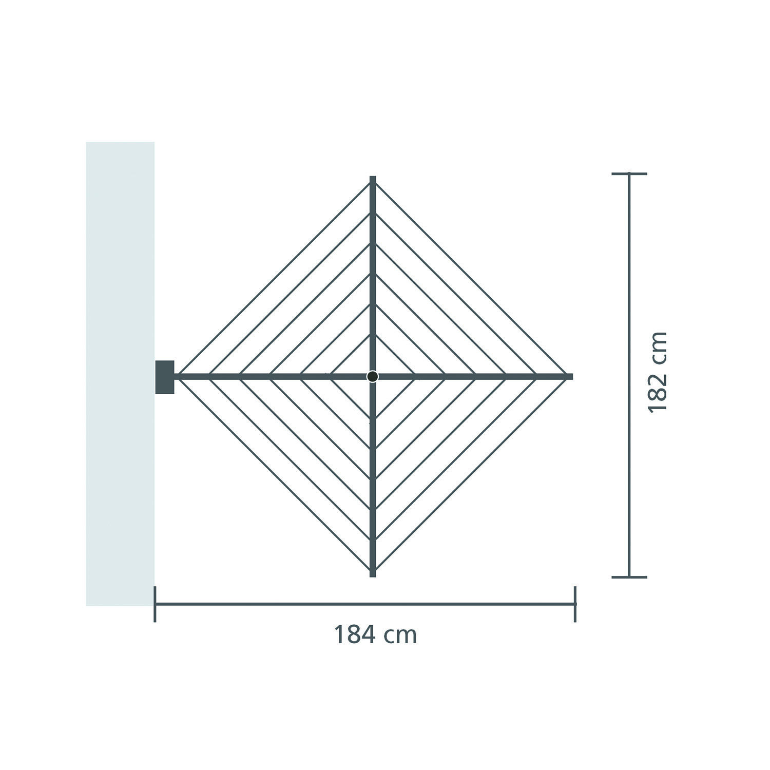 wall mounted rotary clothes line