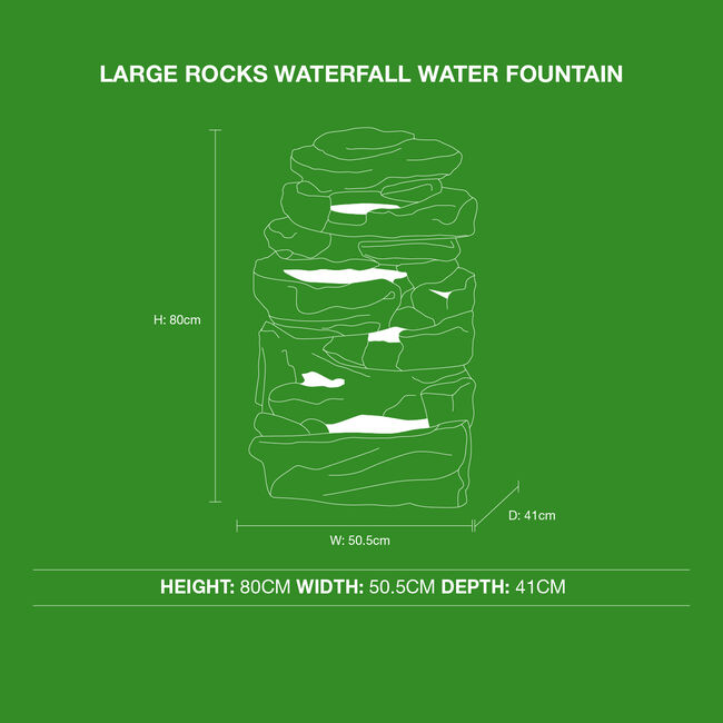 Large Rocks Waterfall Garden Water Feature