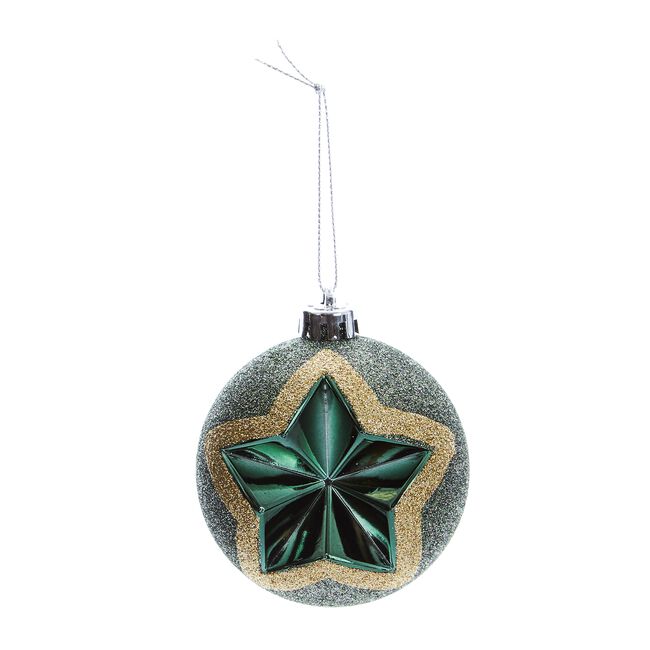 6-Pack Green Luxury Bauble Set