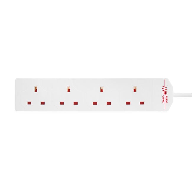 4 Way Extension Lead 2m Blister Pack