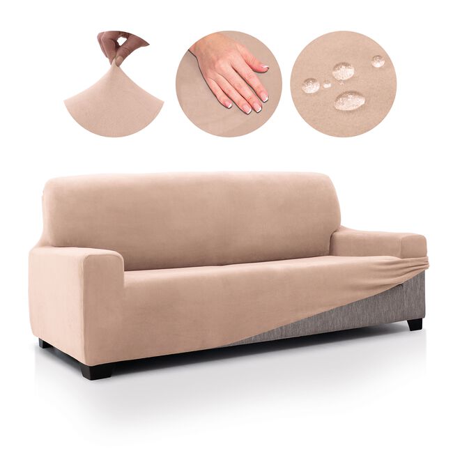 REGAL MILLS EASYSTRETCH CREAMA NATURAL 4 Seater Sofa Cover