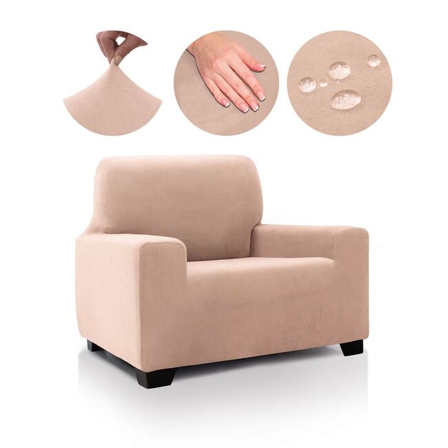 REGAL MILLS EASYSTRETCH CREAMA NATURAL Armchair Cover
