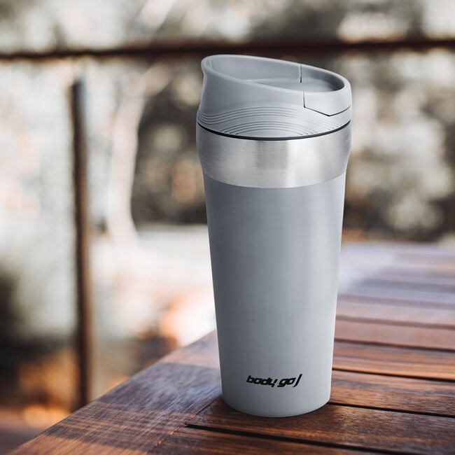 BODYGO GREY 380ml Travel Mug with Suction Bottom