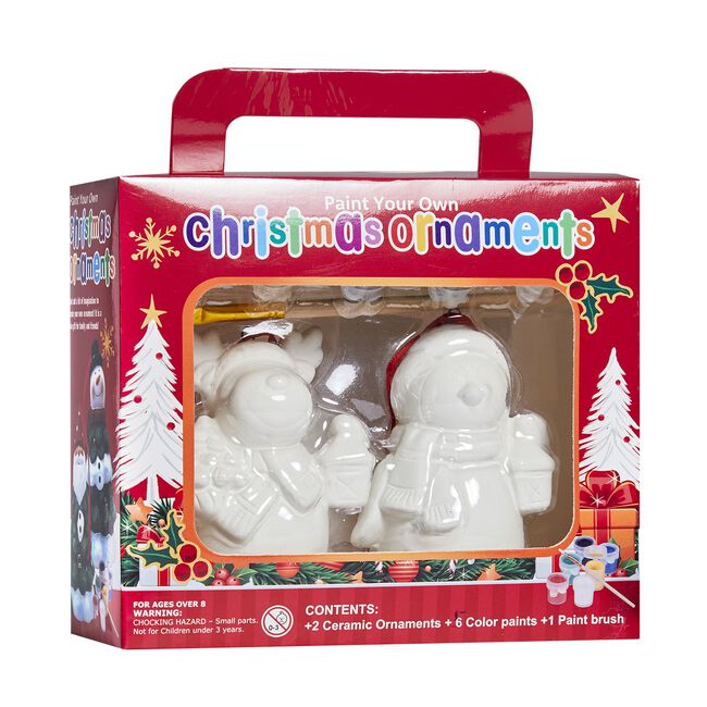 Paint Your Own Christmas Santa and Snowman