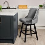 CHELSEA BARSTOOL Velvet Grey 