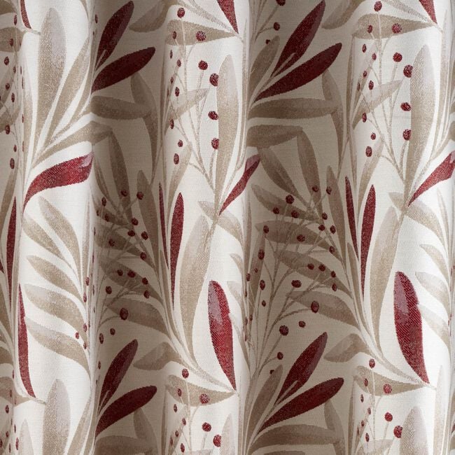 BERRY LEAF RED 132X90 Curtain