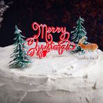 Nostalgic Merry Christmas Cake Topper