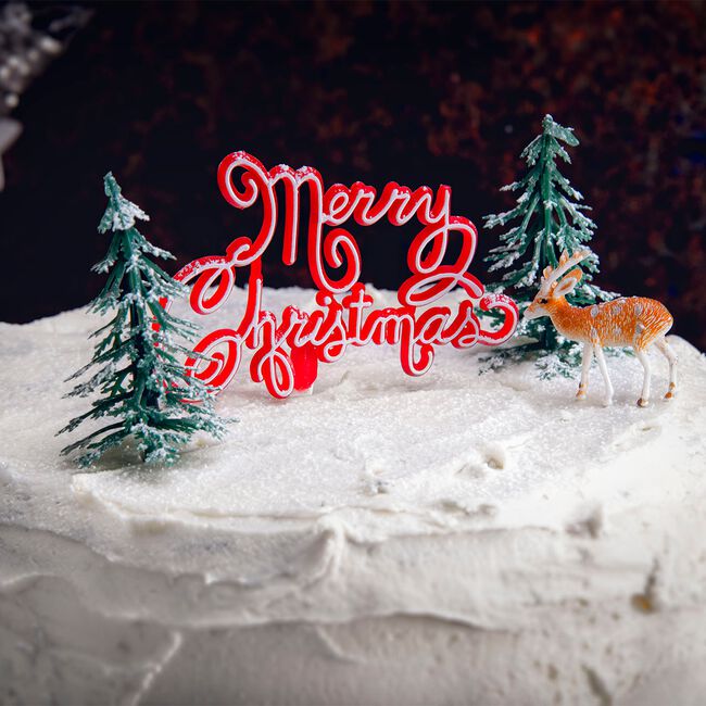 Nostalgic Merry Christmas Cake Topper