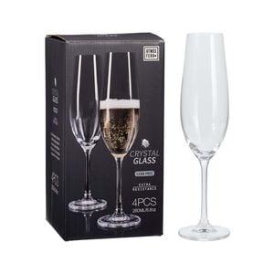 Crystal Champagne Flute 260ml - 4 Pack