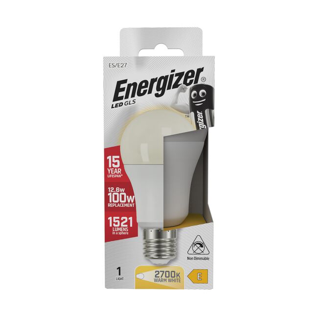 Energizer GLS E27 LED Bulb Opal 12.5W (EQ100W)