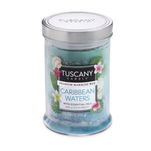 Tuscany Triple Pour Candle Caribbean Waters 18oz