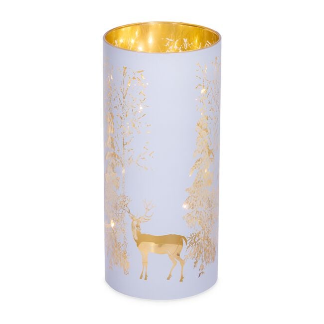 Cashel Living LED Reindeer White Large Cylinder