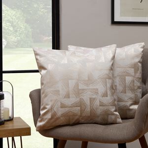 GRAPHIC GEO IVORY 2PK Cushion Covers 45x45