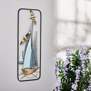 Sail Boat Metal Wall Art 31.1cm x 89.5cm