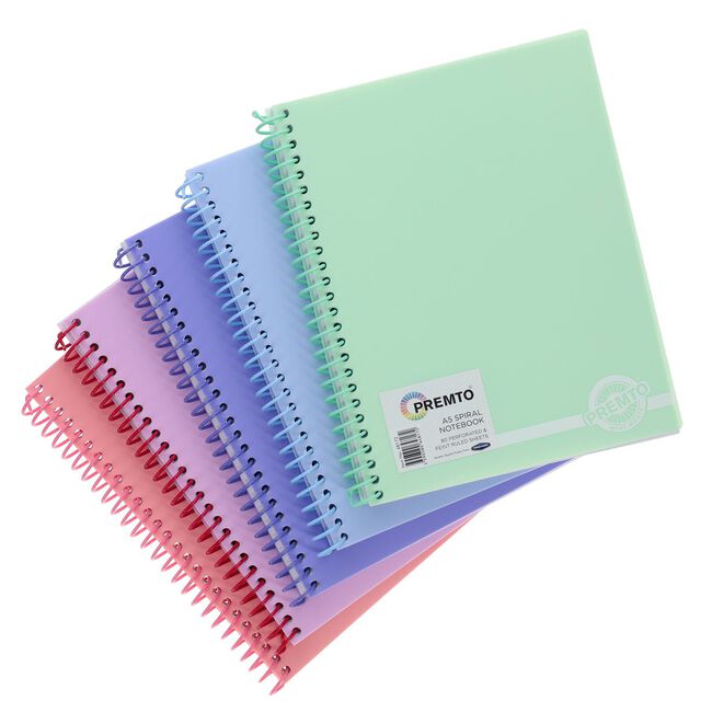 Premto Pastel A5 Spiral Notebook 160pg