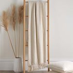 DRIFT HOME HAYDEN 100% RECYCLED COTTON CREAM 200x200cm Throw