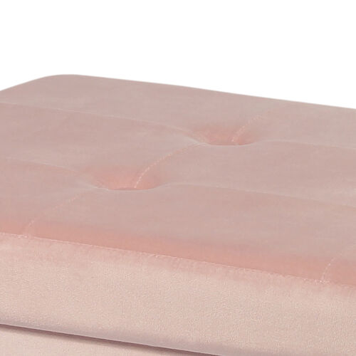 Folding Shoe Storage Ottoman - Pink