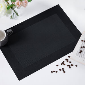 Netted Oxford Placemat - Black