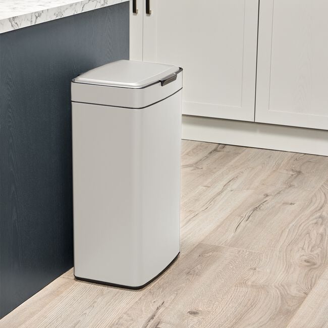 NORDHAUS 40L BEIGE RECTANGLE PUSH Bin