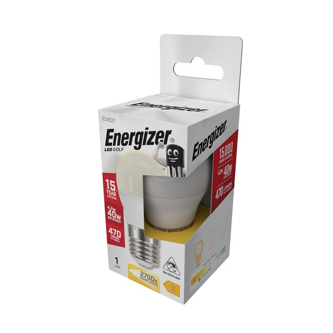Energizer B22 LED Golf Bulb Opal 5.9W (EQ40W)