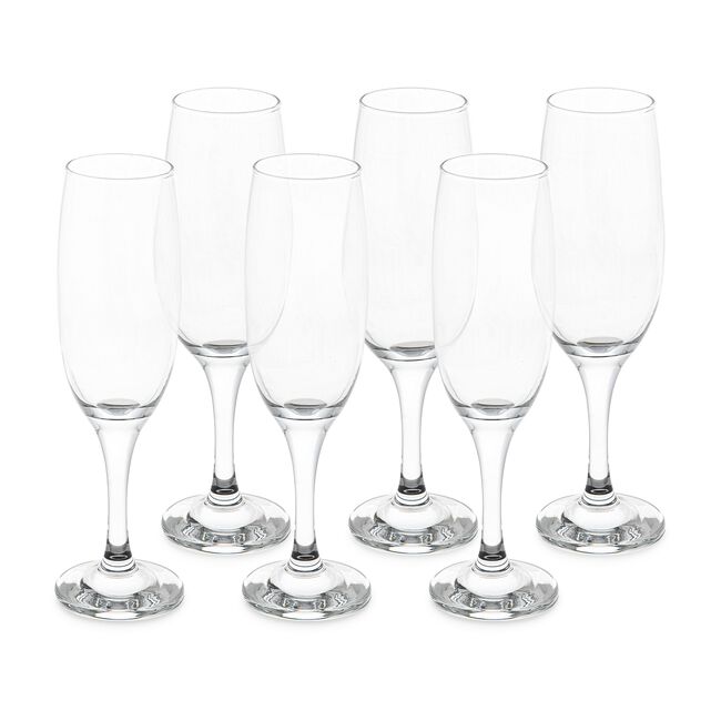 Essentials Champagne Flute Glasses 6 Pack