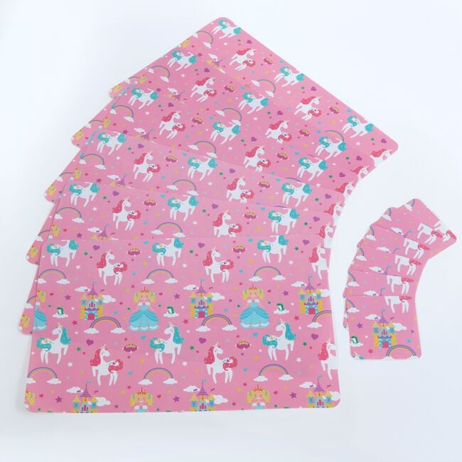 Rainbow Kingdom 6 Pack Placemats & Coasters