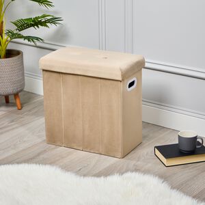 FOLDING SLIM MINK STORAGE Ottoman