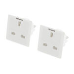 Stylectrix UK-to-EU Travel Adaptor Plugs 2 Pack