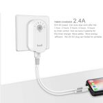 Budi White 2 USB Timer Mains Charger
